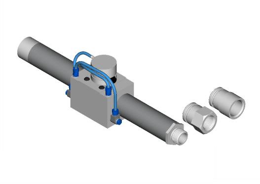 Flow head used in a process control application and has a full scale of 100 litres/minute