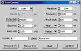 Dynamic test control window