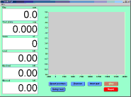 Tensile test control window